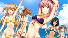 Sea ass Cinderella Beaches long hair anime girls brown eyes 