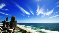 Sea beach morning scenery broadbeach