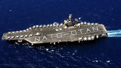 Sea blue Aircraft air Carrier aviation skies aircraft carriers. 