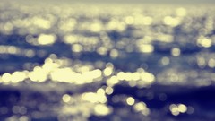 Sea blue Beaches bokeh out of focus