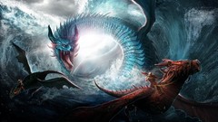 Sea chase Dragons Monsters creatures artwork fantasy art