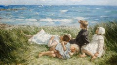 Sea children Gulls paintings artwork sapphire