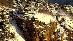 Sea cliffs USA national park forests acadia