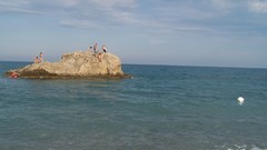 Sea clouds Italy rocks skyscapes calabria