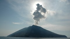 Sea eruption Volcanoes Italy italia Aeolian Islands Isole Eolie