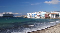 Sea Greece Beaches cityscapes Mykonos