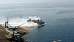 Sea military hovercraft