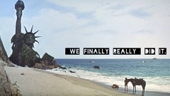 Sea Movies film Typography Planet of the Apes Statue of Liberty 