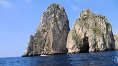 Sea nature Italy rocks Faraglioni di Capri