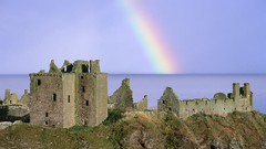 Sea nature Scotland castle rainbows Dunnottar