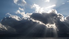 Sea nature sun clouds lights Izmir skyscapes sunay