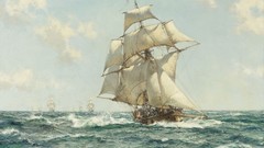 Sea ships artwork Montague Dawson