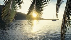 Sea ships bay French Polynesia sunlight Moorea