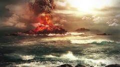 Sea situation ocean Volcanoes artwork