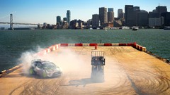 Sea smoke Skyscrapers cars Bridges buildings skyline cityscapes 