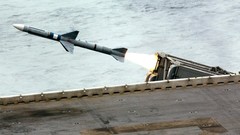 Sea sparrow launch rockets surface to air