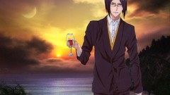 Sea sun wine glass bleach Ishida Uryuu men with glasses