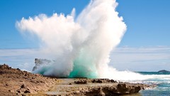 Sea water blue skies water splash