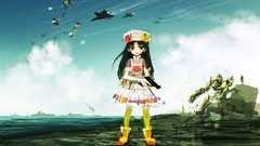 Sea water fire clouds Aircraft weapons Guns smoke explosions 