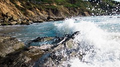 Sea water ocean Oregon waves mist wave break