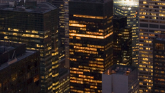 Seagram building at night