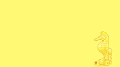 Seahorse Troy yellow background