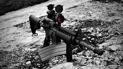 selective coloring M4A4 Rifles weapon