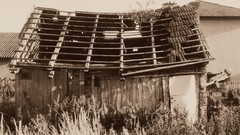 Sepia abandoned Rural cottage vintage monochrome