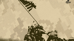 Sepia artwork Iwo Jima