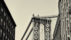 Sepia Bridges architecture new york city manhattan bridge