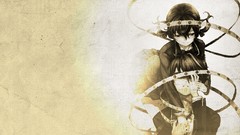 Sepia couple Hearts monochrome schoolgirls bows skirts hugging 