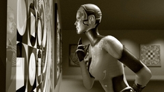 Sepia robot girl science