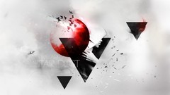 Shards triangles abstract Typography faces planets stardust