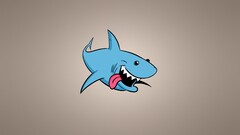 shark Simple Background drawing Animals tongues smiling teeth