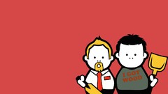 Shaun of the Dead Movies Simon Pegg nick frost red background