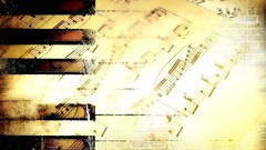 Sheet music digital art piano keys