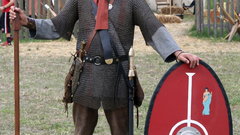 Shield and roman ) With legionary pilum