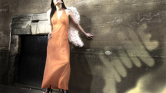 Shine angel girl brunette