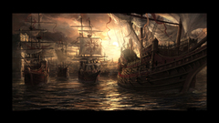 ship artwork fantasy art sailing ship vehicle fleet PC gaming