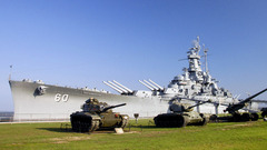 Ships Army vehicles tanks warfare battleships USS Alabama