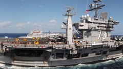 Ships Boats aircraft carriers. South China Sea unrep