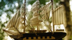 Ships bokeh sailing ships scale models