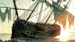 Ships crush artwork sail