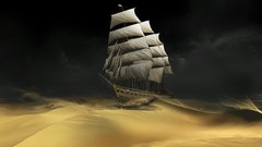 Ships fantasy art deserts The Adventures Of Tintin