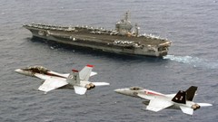 Ships fighter jets F18 Hornet