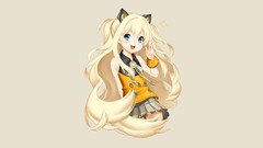 Shirts blondes skirts blush long hair anime girls blue eyes 