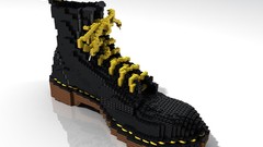 Shoes white background boots left Legos Doc Martens