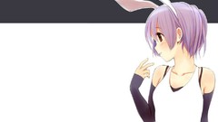 Short hair animal ears purple hair detached sleeves original 