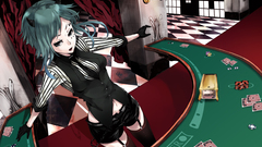 Short hair thigh highs