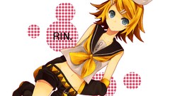Shorts Ribbons blondes short hair vocaloid kagamine rin hair 